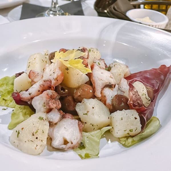 Octopus & warm potato salad picture