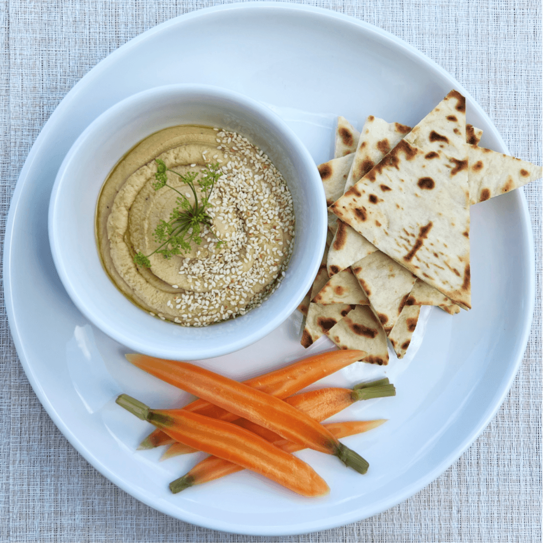Homemade sesame hummus Image